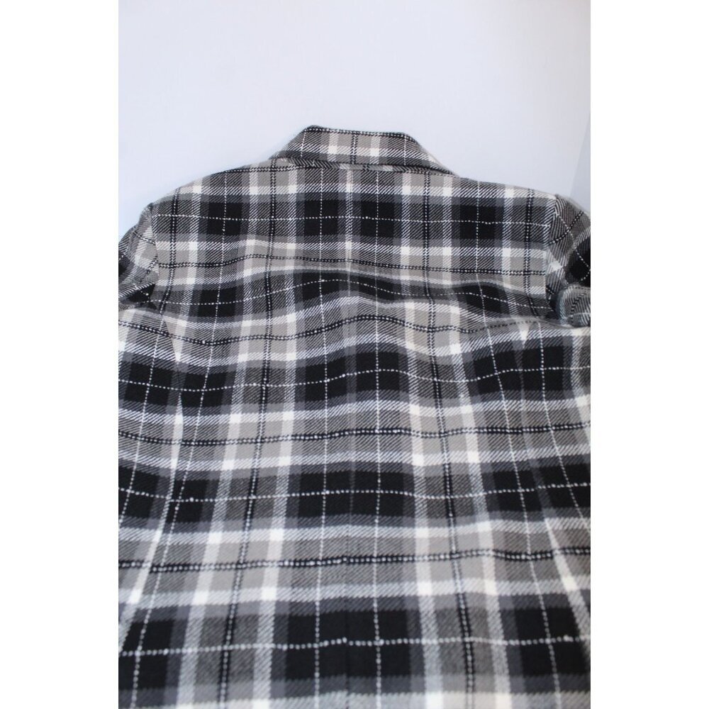 Briggs New York Plaid Blazer Women's 14 Black White Grey Lined Tailored Pockets‎ - Picture 9 of 14